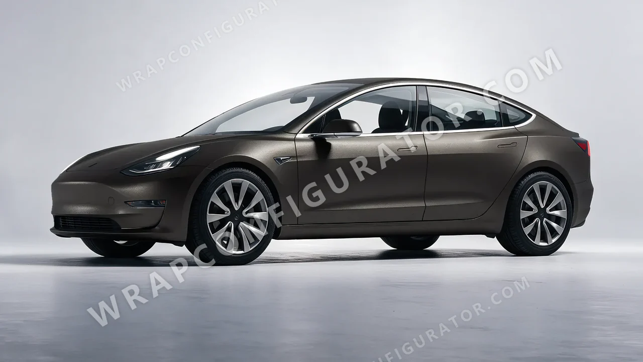Grey Tesla Model 3 2019 wrapped in Avery Dennison Charcoal SW900-845-M