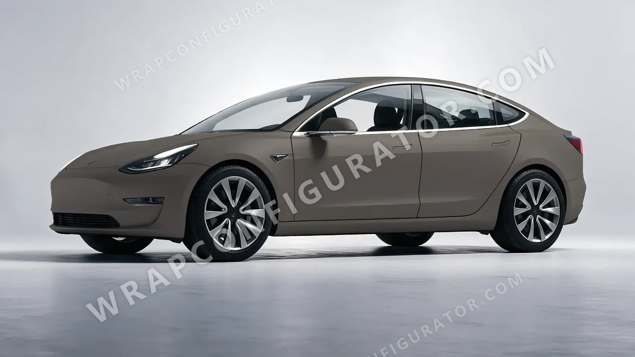 Grey Tesla Model 3 2019 wrapped in Colourshield PPF by HyperPro AMG Gray SMF28-P