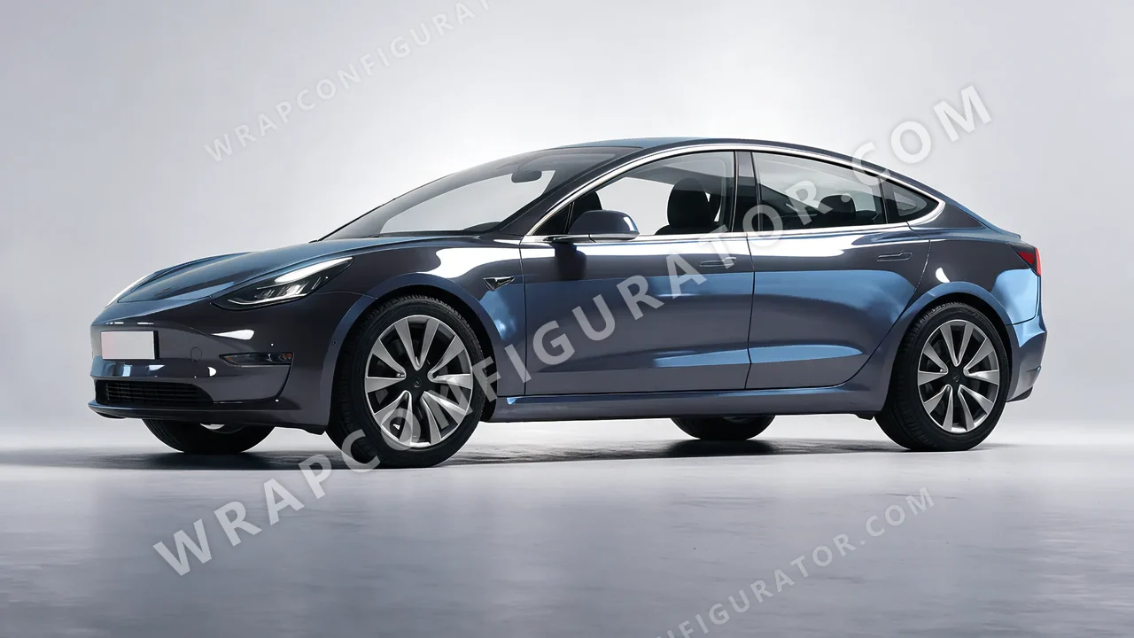 Grey Tesla Model 3 2019 wrapped in Colourshield PPF by HyperPro Deep Gray HGF03-P