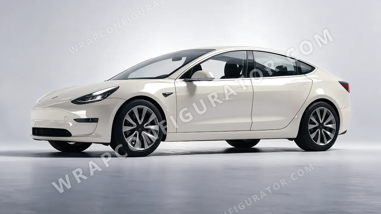 Grey Tesla Model 3 2019 wrapped in Colourshield PPF by HyperPro Fog Gray HGF103-P