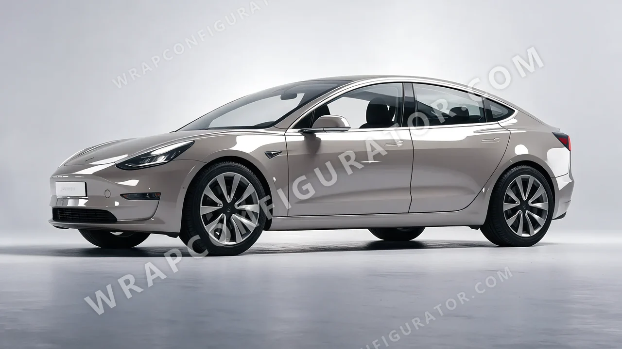 Grey Tesla Model 3 2019 wrapped in Colourshield PPF by HyperPro Light Space Gray HGF34-P