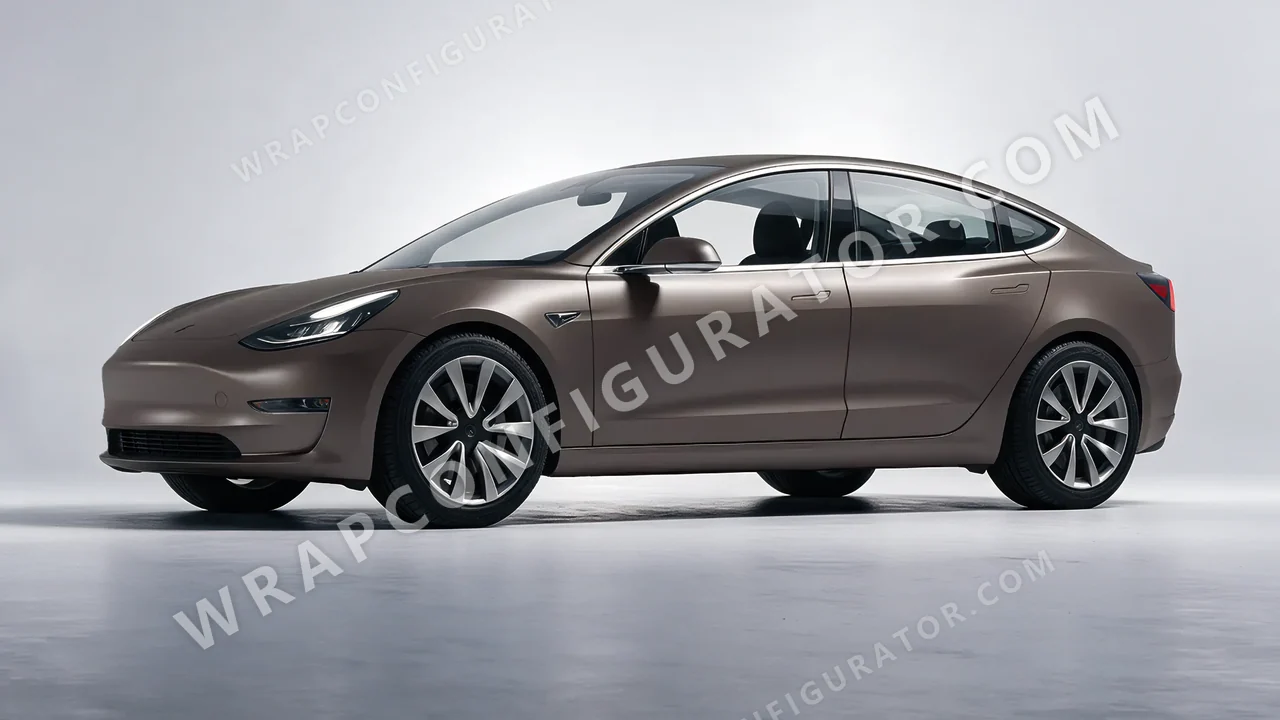 Grey Tesla Model 3 2019 wrapped in Colourshield PPF by HyperPro Pebble Gray SMF43-P