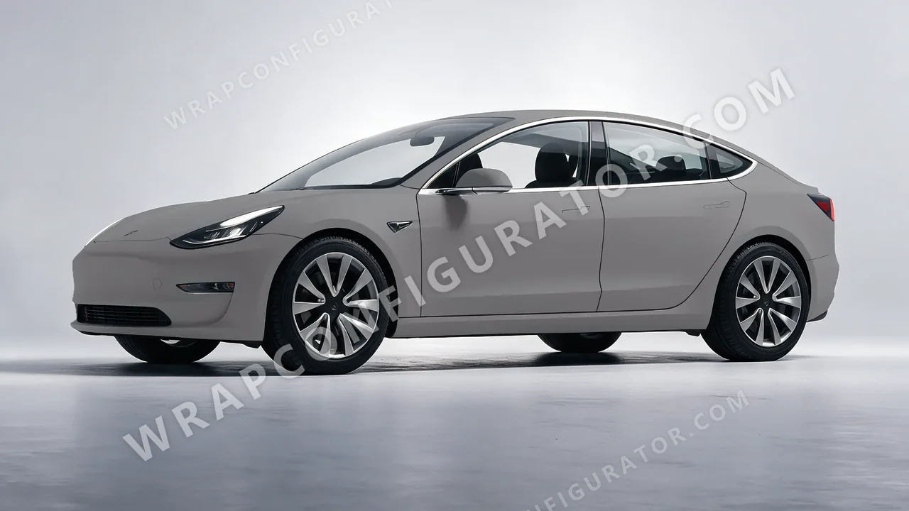 Grey Tesla Model 3 2019 wrapped in Colourshield PPF by HyperPro Shadow Gray SMF24-P