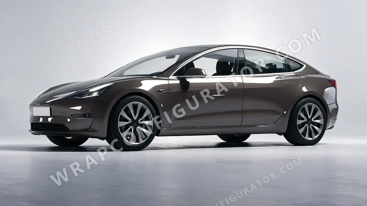 Grey Tesla Model 3 2019 wrapped in Colourshield PPF by HyperPro Space Gray HGF05-P