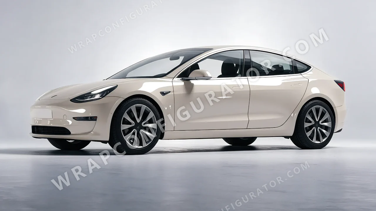 Grey Tesla Model 3 2019 wrapped in Inozetek Dynamic PPF Cement Grey DPPF703