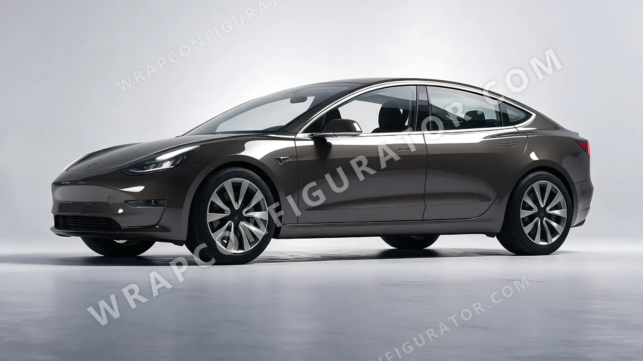 Grey Tesla Model 3 2019 wrapped in Inozetek Dynamic PPF Charcoal DPPF926