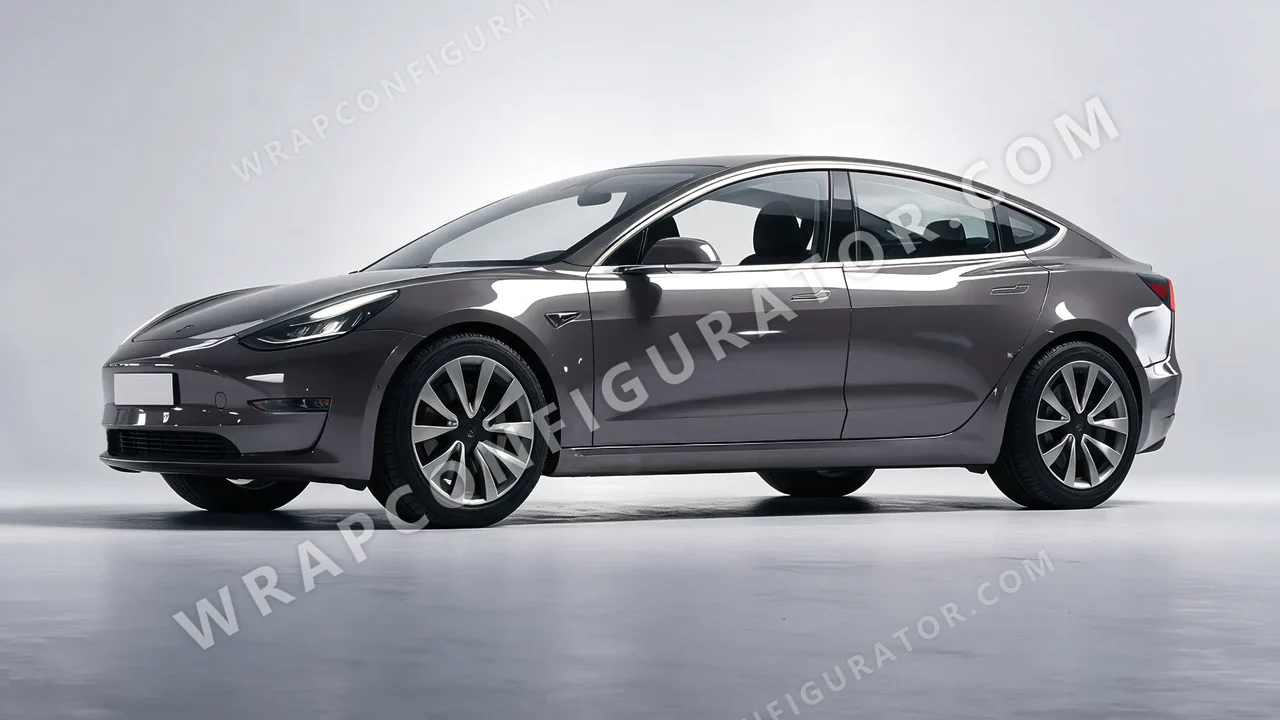 Grey Tesla Model 3 2019 wrapped in Inozetek Dynamic PPF Falcon Grey DPPF905