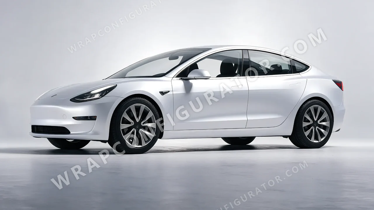 Grey Tesla Model 3 2019 wrapped in Inozetek Dynamic PPF Silver DPPF803