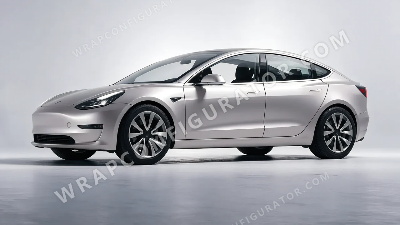 Grey Tesla Model 3 2019 wrapped in Inozetek Dynamic PPF Silver DPPF808