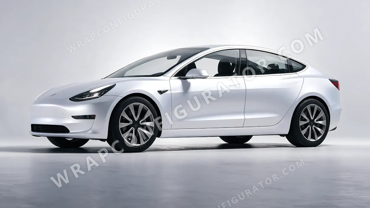 Grey Tesla Model 3 2019 wrapped in Inozetek Dynamic PPF Star Silver DPPF805
