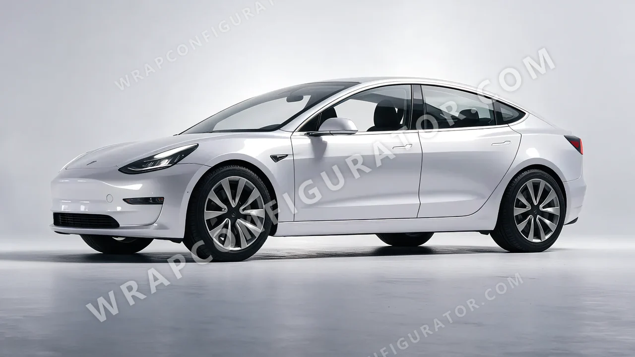 Grey Tesla Model 3 2019 wrapped in ORACAL Silver Grey 970RA-090G