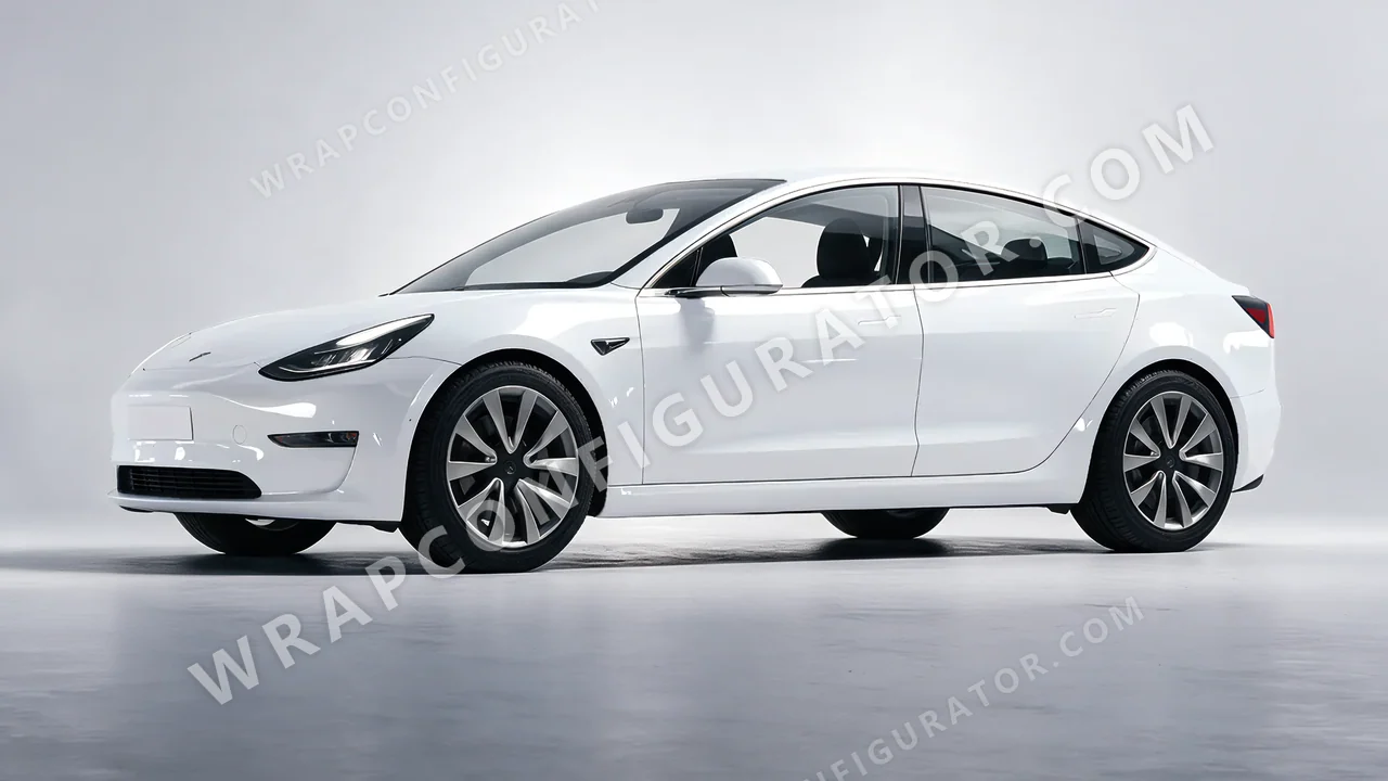 Grey Tesla Model 3 2019 wrapped in ORACAL Stone Grey 970RA-711G