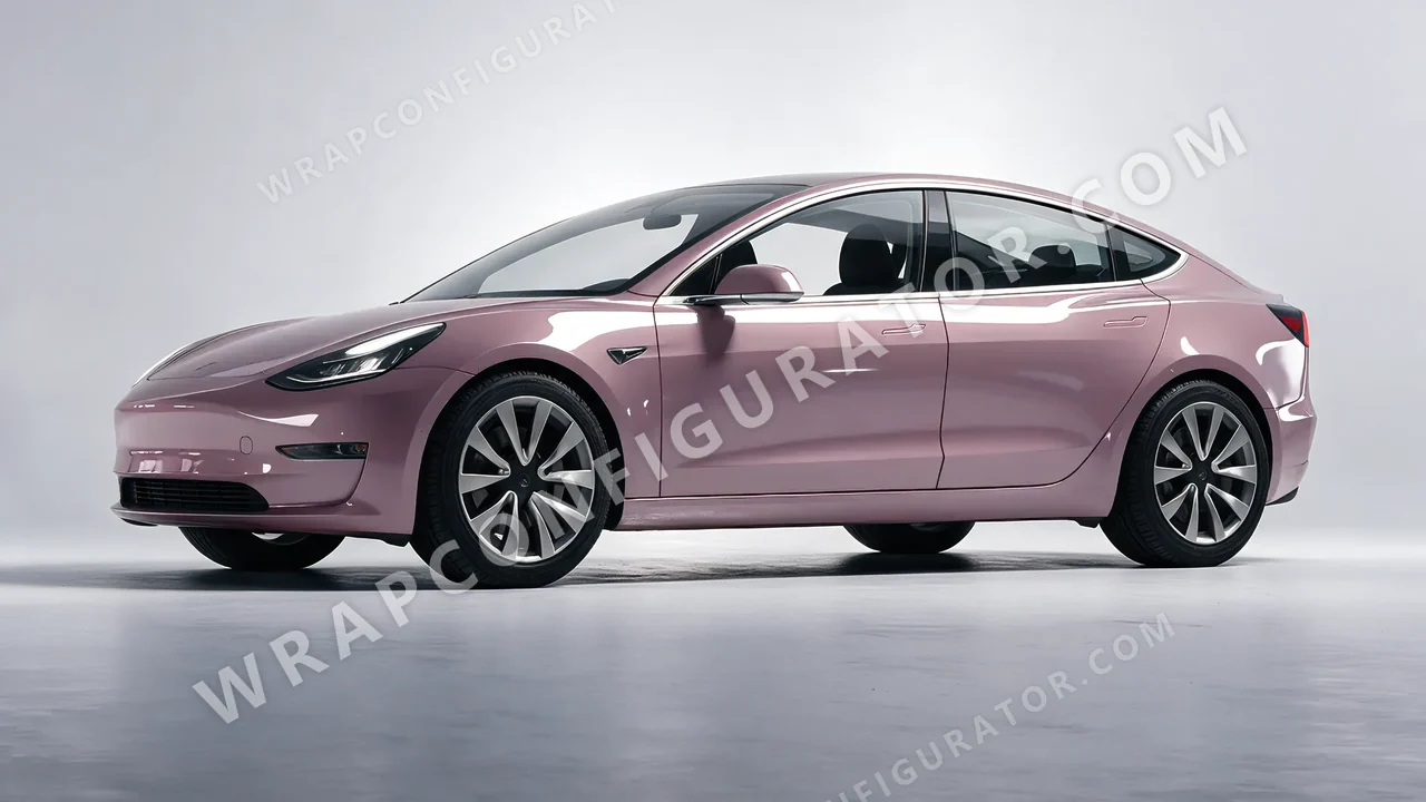 Purple Tesla Model 3 2019 wrapped in Inozetek Dynamic PPF Misty Purple DPPF707