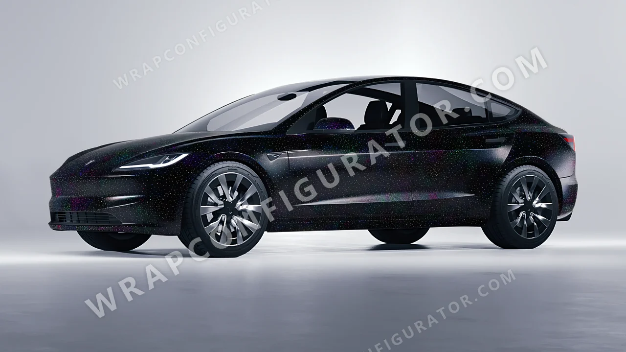 Black Tesla Model 3 2024 wrapped in Colourshield PPF by HyperPro Black GLF05-P