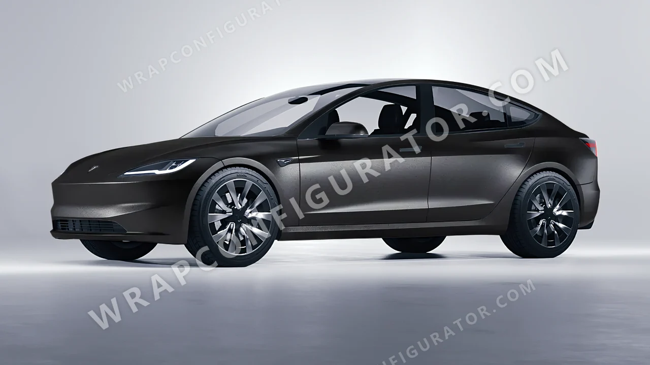 Black Tesla Model 3 2024 wrapped in Colourshield PPF by HyperPro Black MF40-P