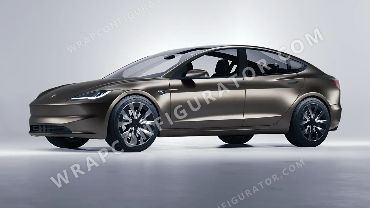 Black Tesla Model 3 2024 wrapped in Colourshield PPF by HyperPro Shadow Black SCH12-P