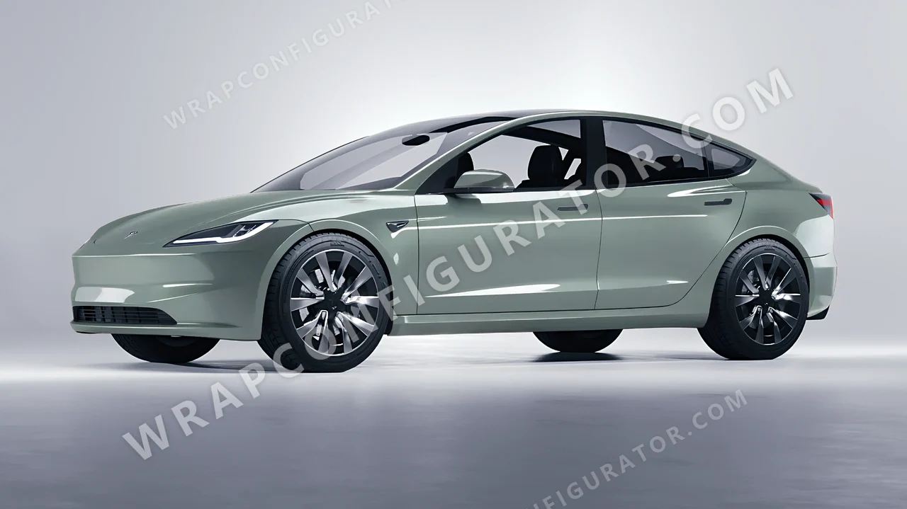 Blue Tesla Model 3 2024 wrapped in Colourshield PPF by HyperPro Shadow Blue GAF15-P