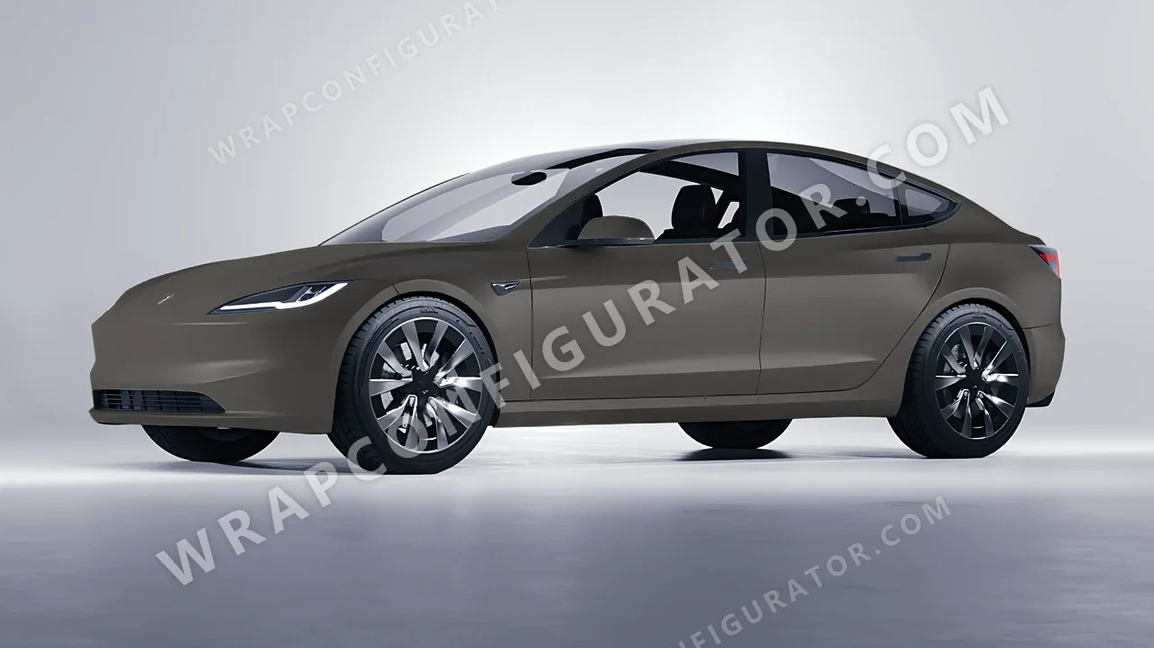 Grey Tesla Model 3 2024 wrapped in Colourshield PPF by HyperPro AMG Gray SMF28-P