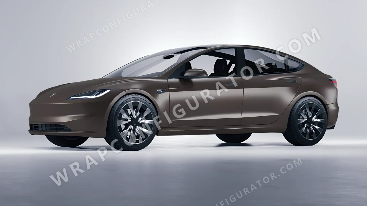 Grey Tesla Model 3 2024 wrapped in Colourshield PPF by HyperPro Anchor Gray SMF47-P