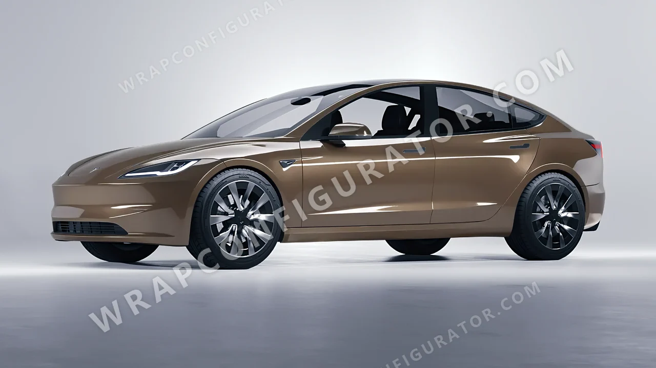 Grey Tesla Model 3 2024 wrapped in Colourshield PPF by HyperPro Dim Gray GAF37-P
