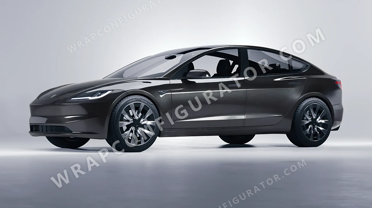 Grey Tesla Model 3 2024 wrapped in Colourshield PPF by HyperPro Gray SCM01G-P