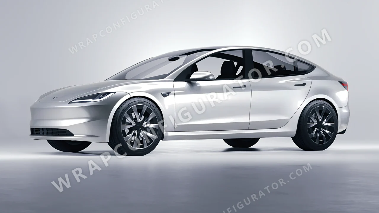 Grey Tesla Model 3 2024 wrapped in Colourshield PPF by HyperPro GT Silver GAF09-P