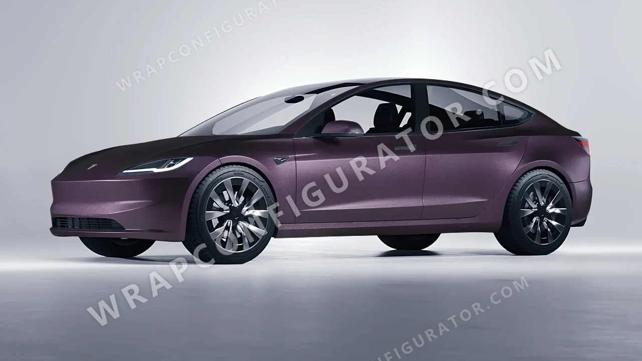 Grey Tesla Model 3 2024 wrapped in Colourshield PPF by HyperPro Shadow Gray MF39-P