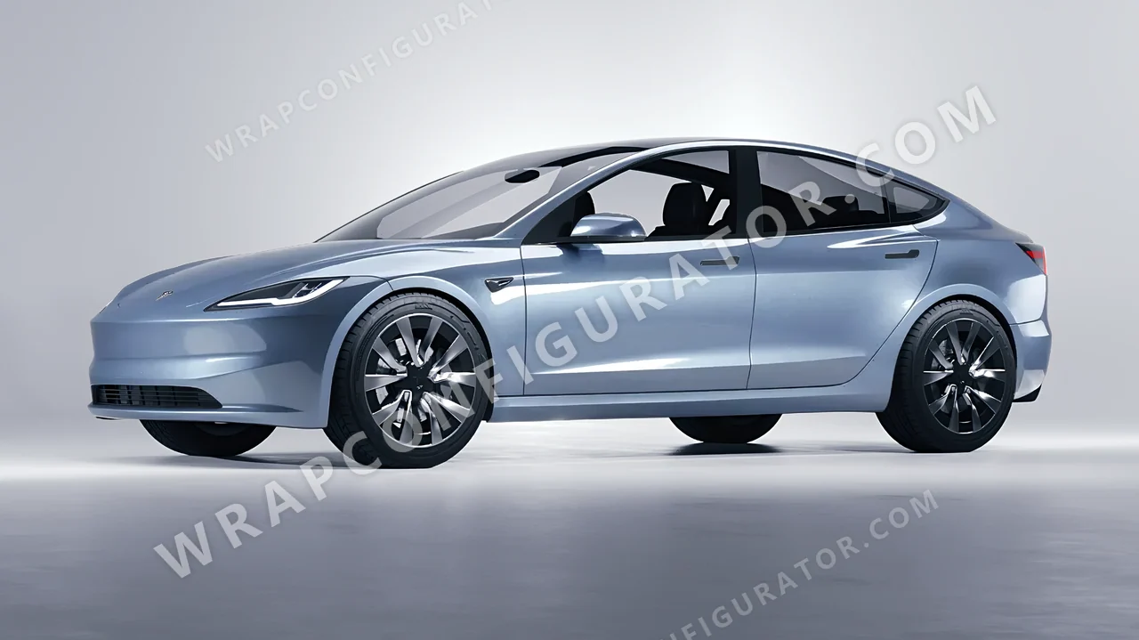 Grey Tesla Model 3 2024 wrapped in Colourshield PPF by HyperPro Shark Gray GAF55-P