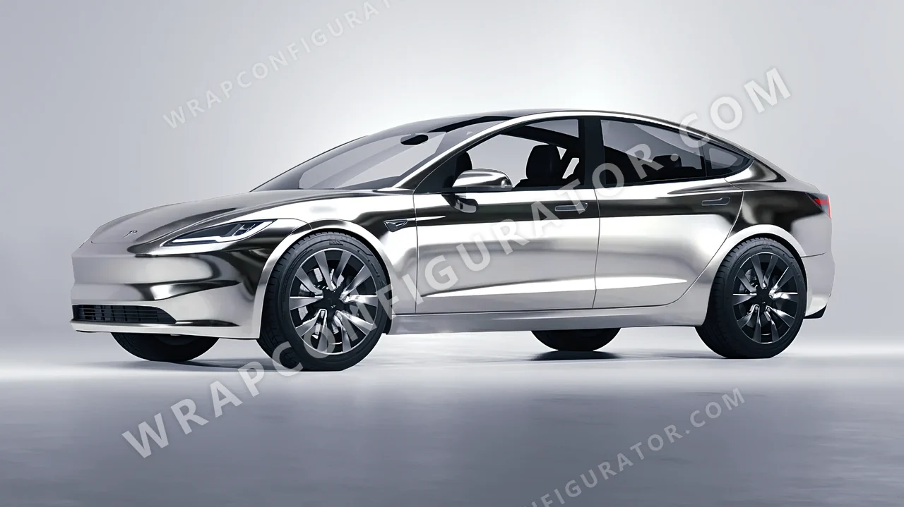 Grey Tesla Model 3 2024 wrapped in Colourshield PPF by HyperPro Silver GCF03-P