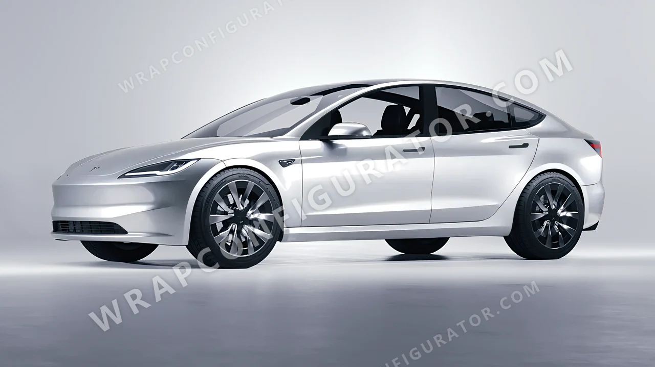 Grey Tesla Model 3 2024 wrapped in Colourshield PPF by HyperPro Silver HGM04-P