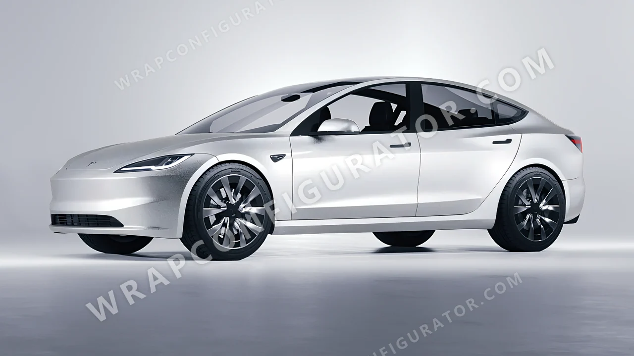 Grey Tesla Model 3 2024 wrapped in Colourshield PPF by HyperPro Silver MF38-P