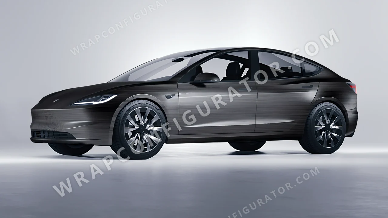 Grey Tesla Model 3 2024 wrapped in Colourshield PPF by HyperPro Smoke Fade MBF04-P