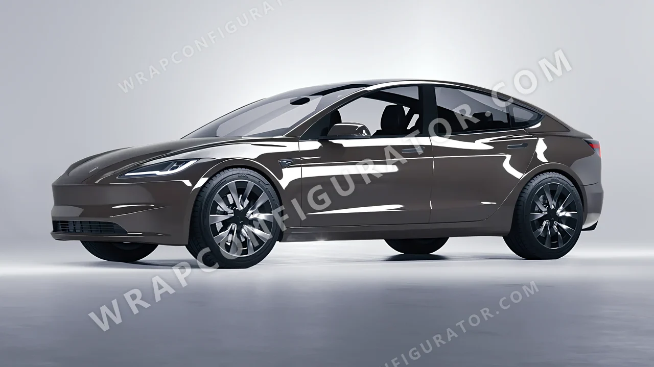 Grey Tesla Model 3 2024 wrapped in Colourshield PPF by HyperPro Space Gray HGF05-P