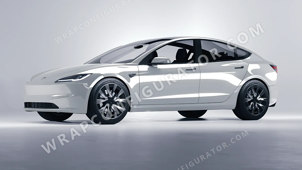 Grey Tesla Model 3 2024 wrapped in Inozetek Dynamic PPF Terracotta Army Grey EMC102