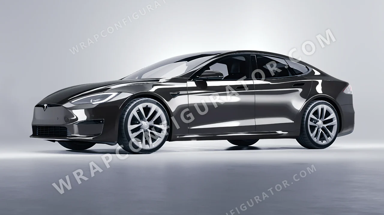 Grey Tesla Model S 2013 wrapped in Colourshield PPF by HyperPro Deep Gray HGF68-P