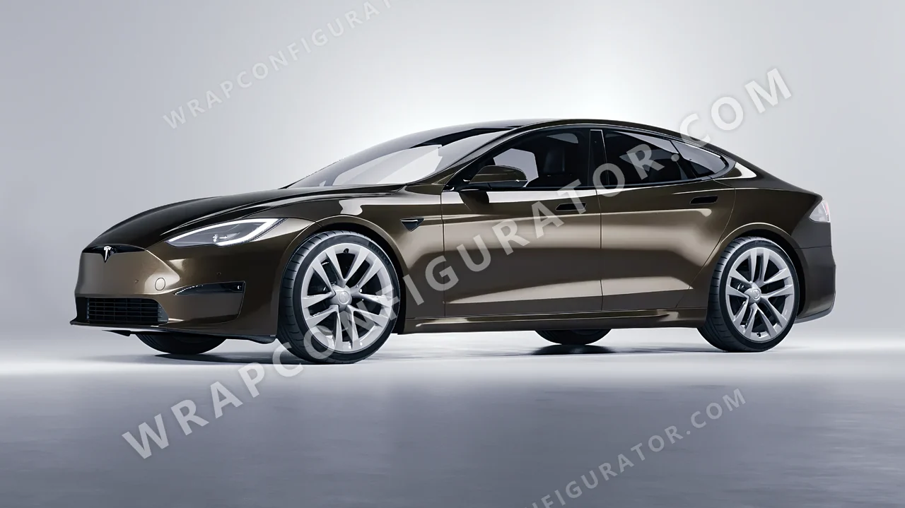 Grey Tesla Model S 2013 wrapped in Colourshield PPF by HyperPro Gray GAF19-P