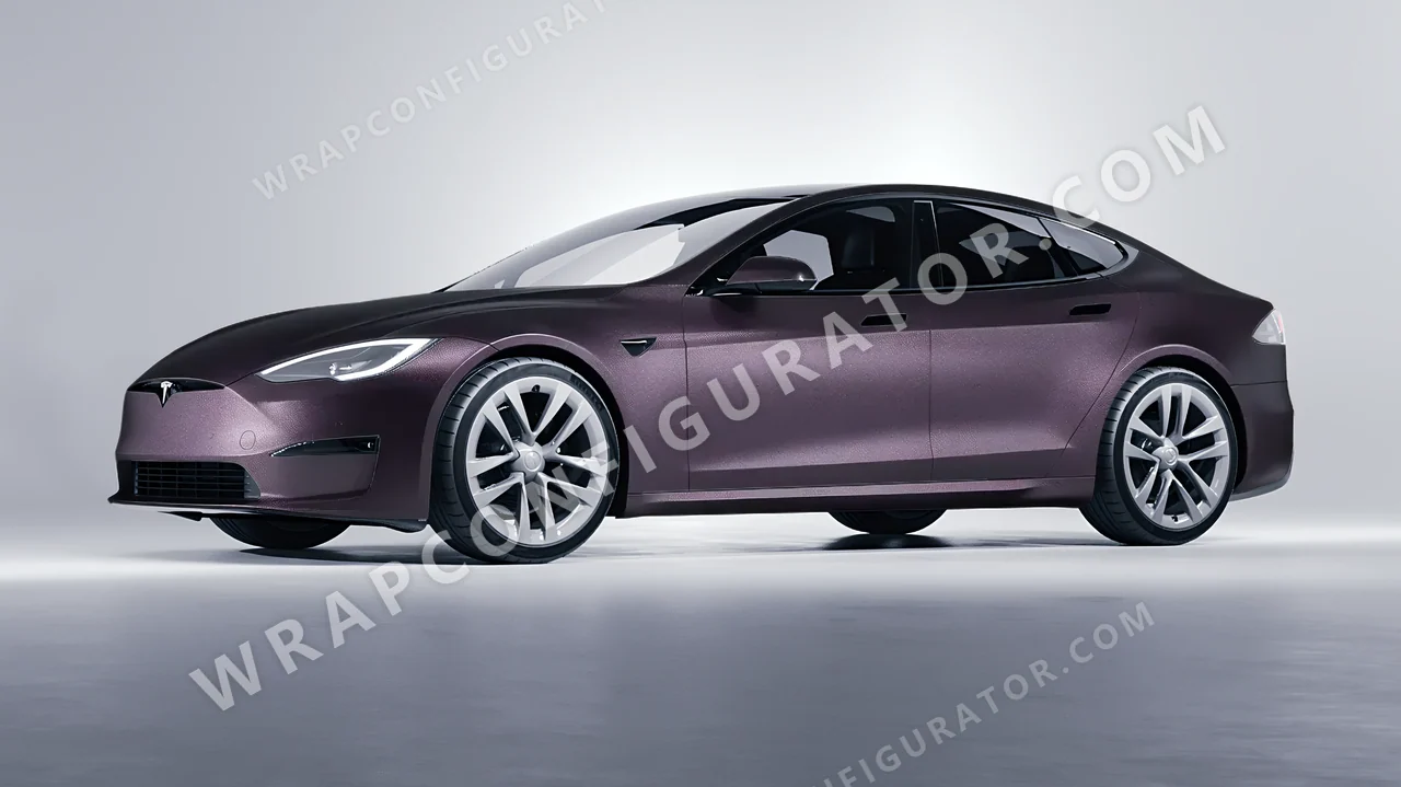 Grey Tesla Model S 2013 wrapped in Colourshield PPF by HyperPro Shadow Gray MF39-P