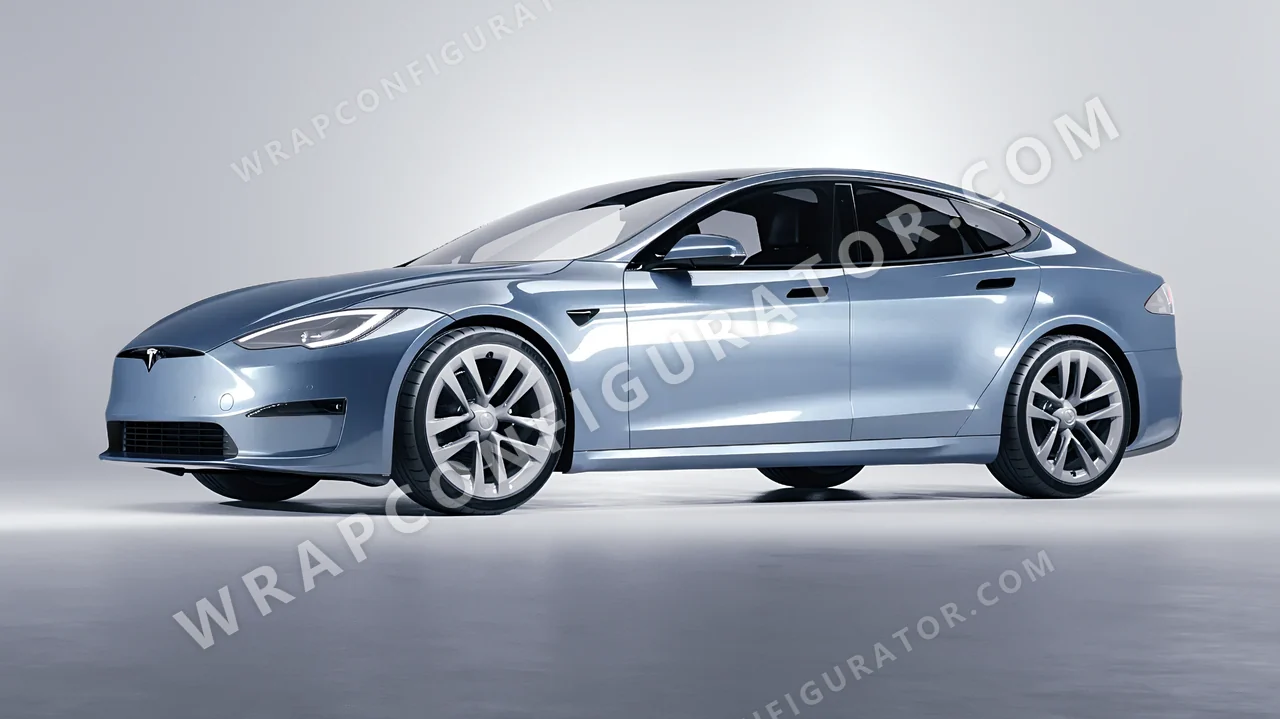 Grey Tesla Model S 2013 wrapped in Colourshield PPF by HyperPro Shark Gray GAF55-P