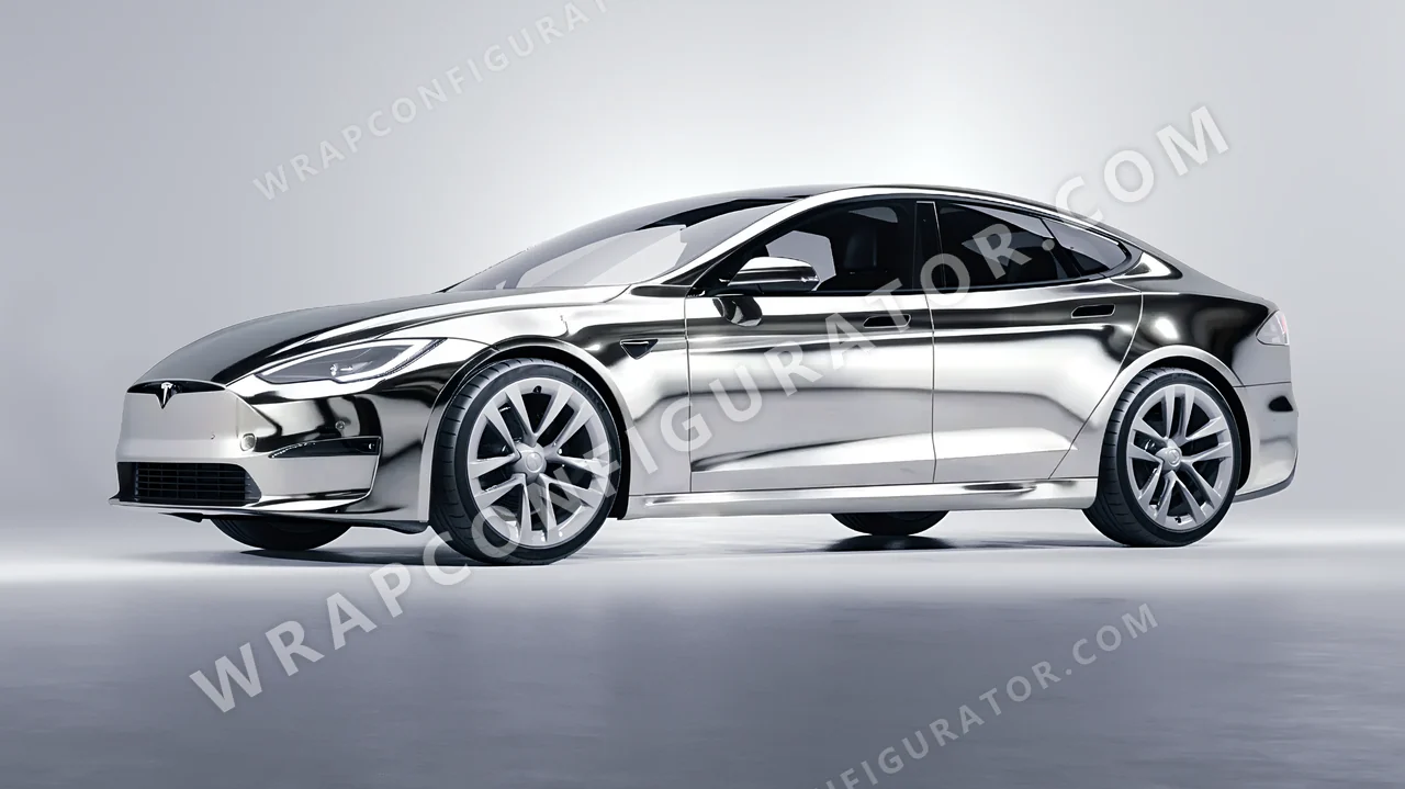 Grey Tesla Model S 2013 wrapped in Colourshield PPF by HyperPro Silver GCF03-P