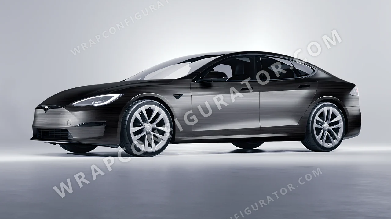 Grey Tesla Model S 2013 wrapped in Colourshield PPF by HyperPro Smoke Fade MBF04-P