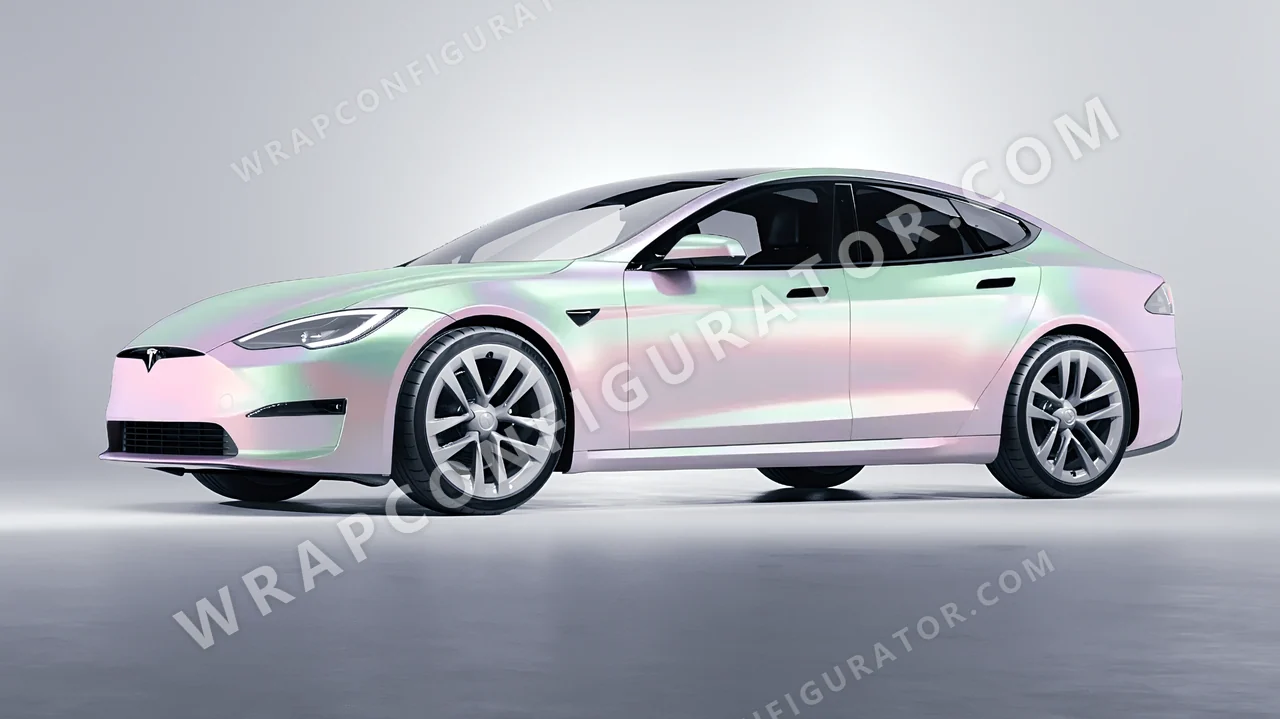 Grey Tesla Model S 2013 wrapped in Inozetek Dynamic PPF Redstone Grey DPPF716