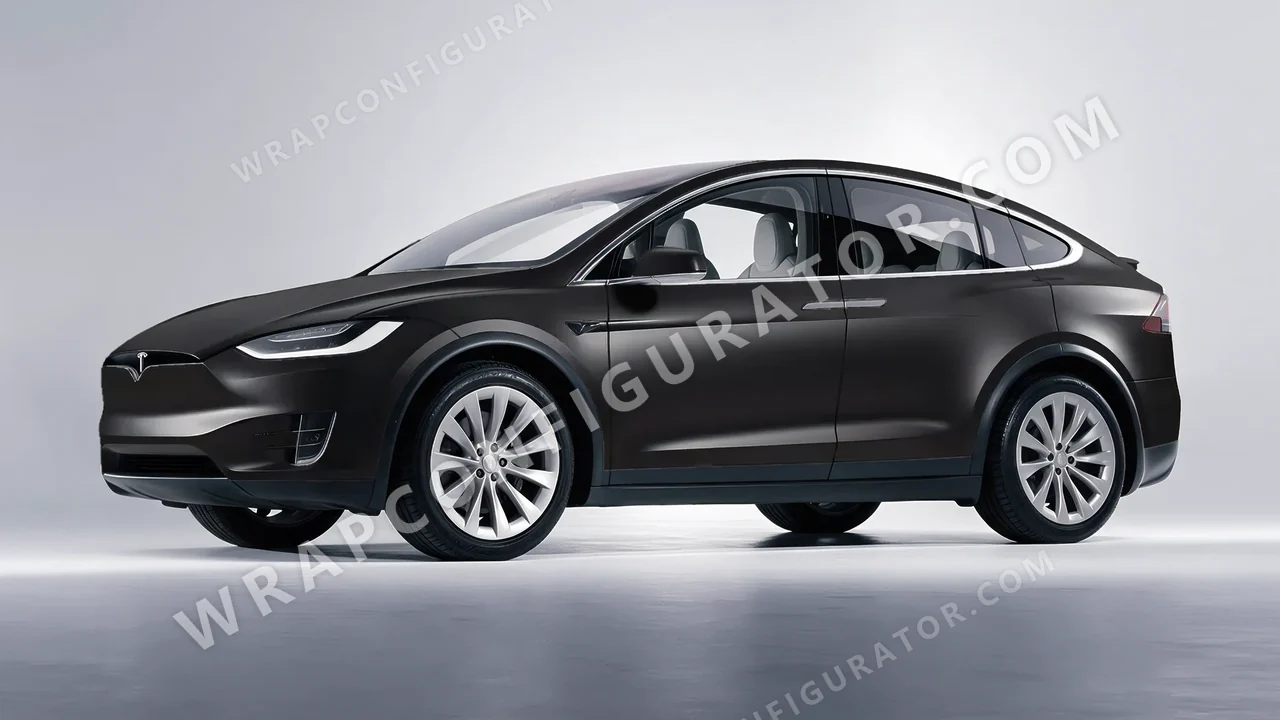 Black Tesla Model X 2017 wrapped in Colourshield PPF by HyperPro Black SMF02-P