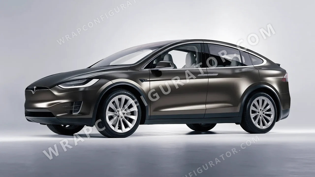 Black Tesla Model X 2017 wrapped in Colourshield PPF by HyperPro Shadow Black SCH12-P