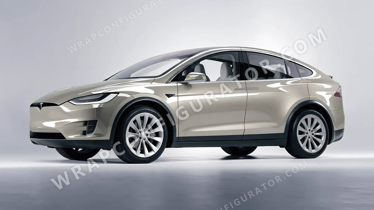 Grey Tesla Model X 2017 wrapped in Colourshield PPF by HyperPro Cool Gray GAF36-P