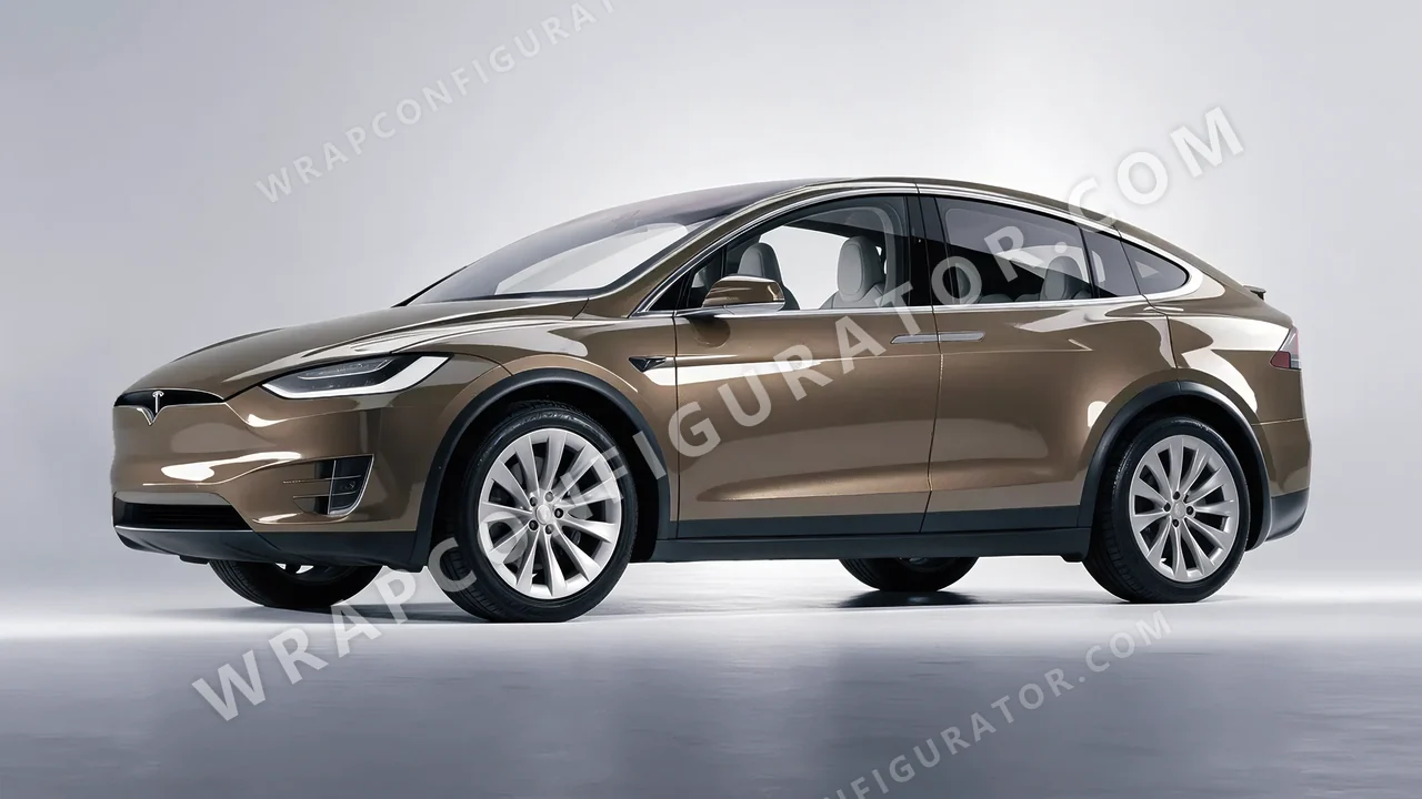 Grey Tesla Model X 2017 wrapped in Colourshield PPF by HyperPro Dim Gray GAF37-P