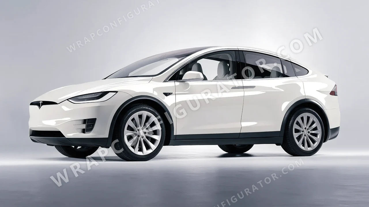 Grey Tesla Model X 2017 wrapped in Colourshield PPF by HyperPro Light Gray HGF18-P
