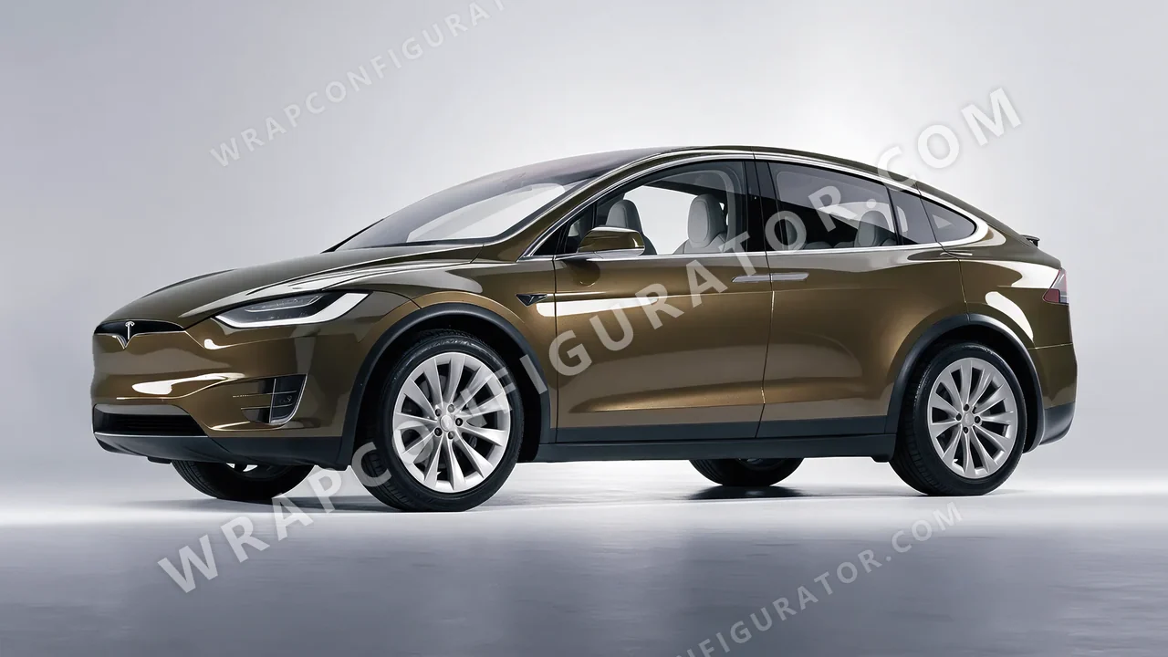 Grey Tesla Model X 2017 wrapped in Colourshield PPF by HyperPro Sardine Gray GAF28-P