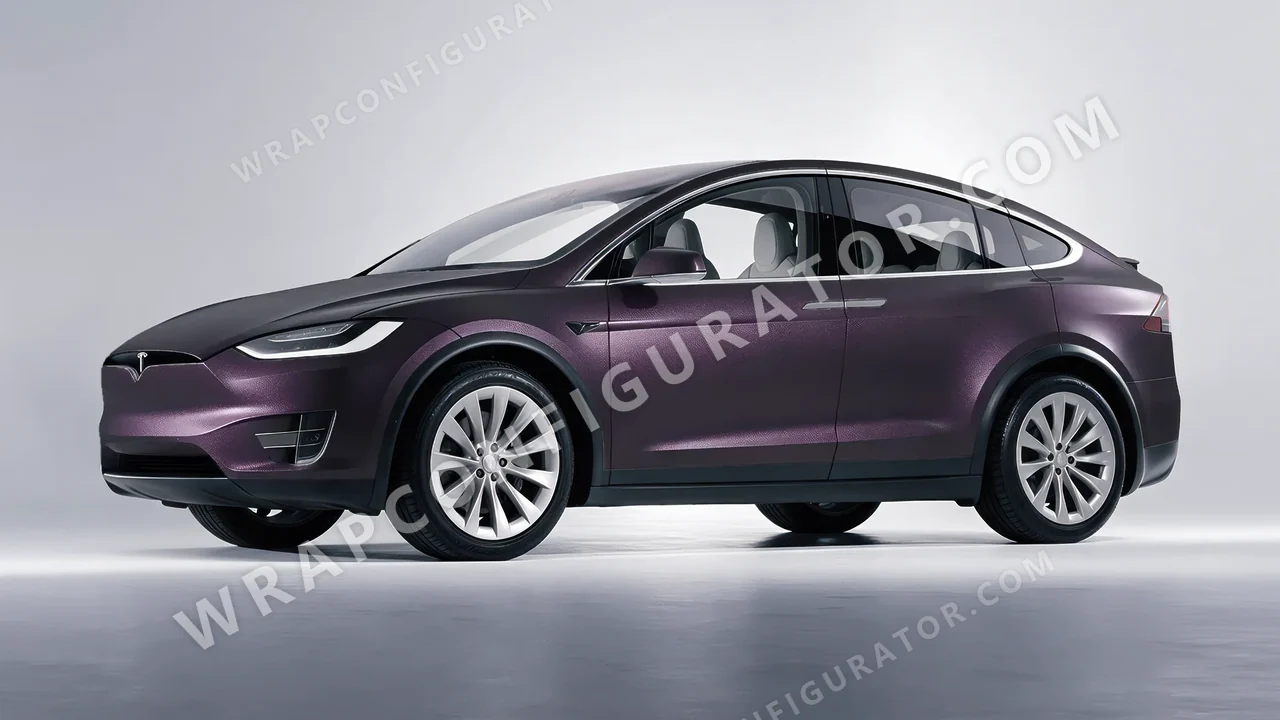 Grey Tesla Model X 2017 wrapped in Colourshield PPF by HyperPro Shadow Gray MF39-P