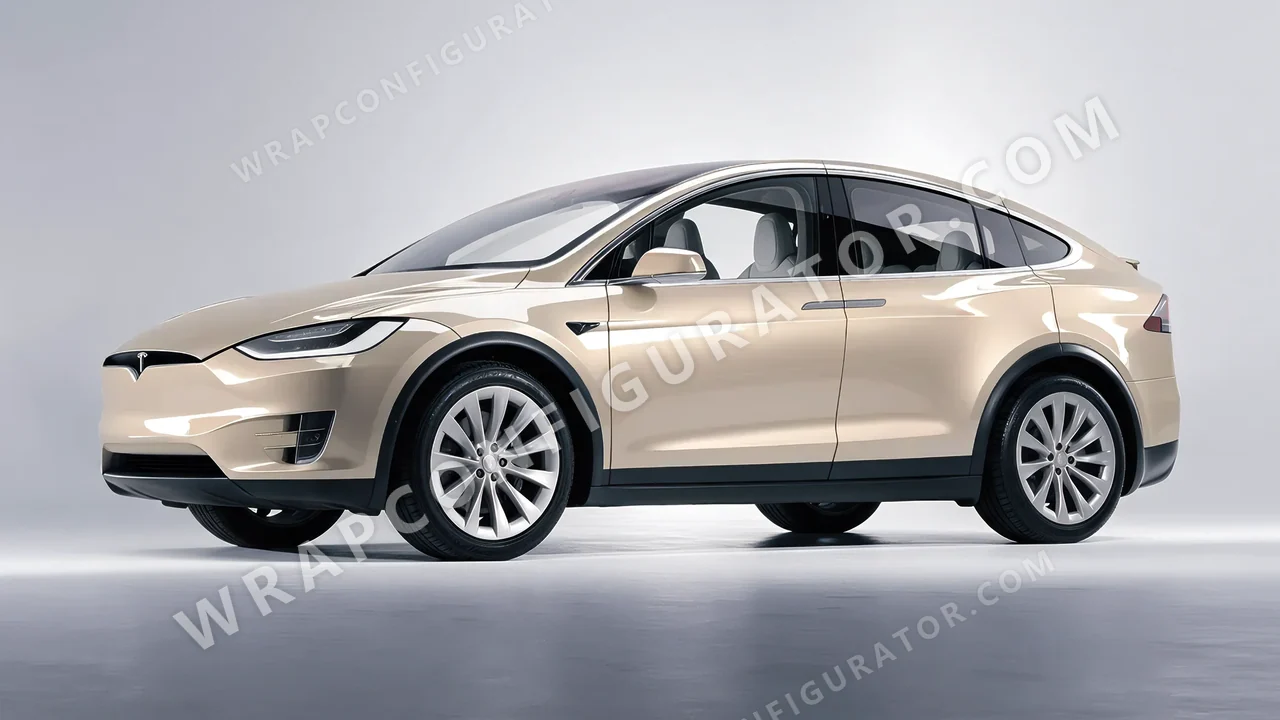 Grey Tesla Model X 2017 wrapped in Colourshield PPF by HyperPro Sky Gray GAF35-P