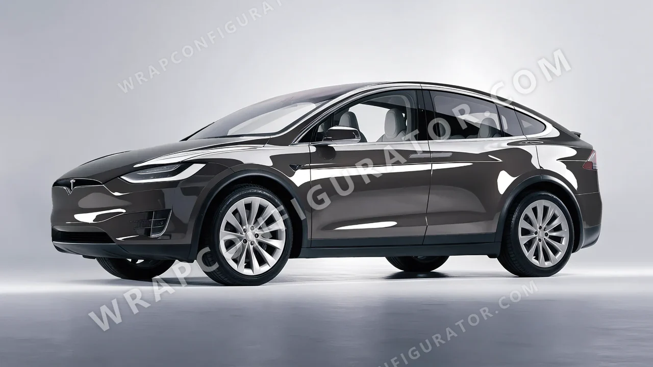 Grey Tesla Model X 2017 wrapped in Colourshield PPF by HyperPro Space Gray HGF05-P